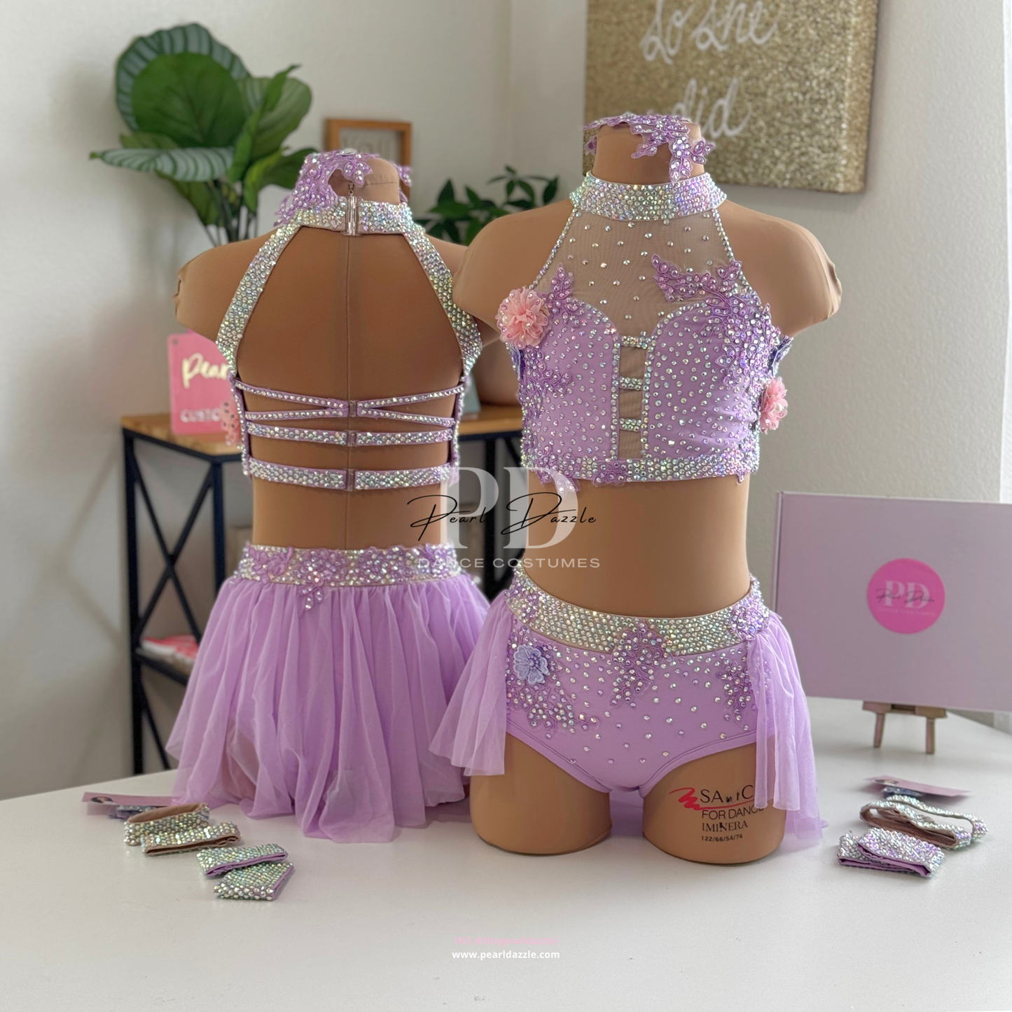 #2215 booking - 8.11 duet Lilac pink color Lyrical Dance Costume