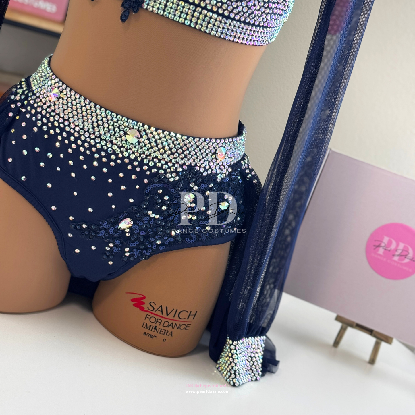 #2248 booking -8.4 Dark Navy Lyrical Dance Costume