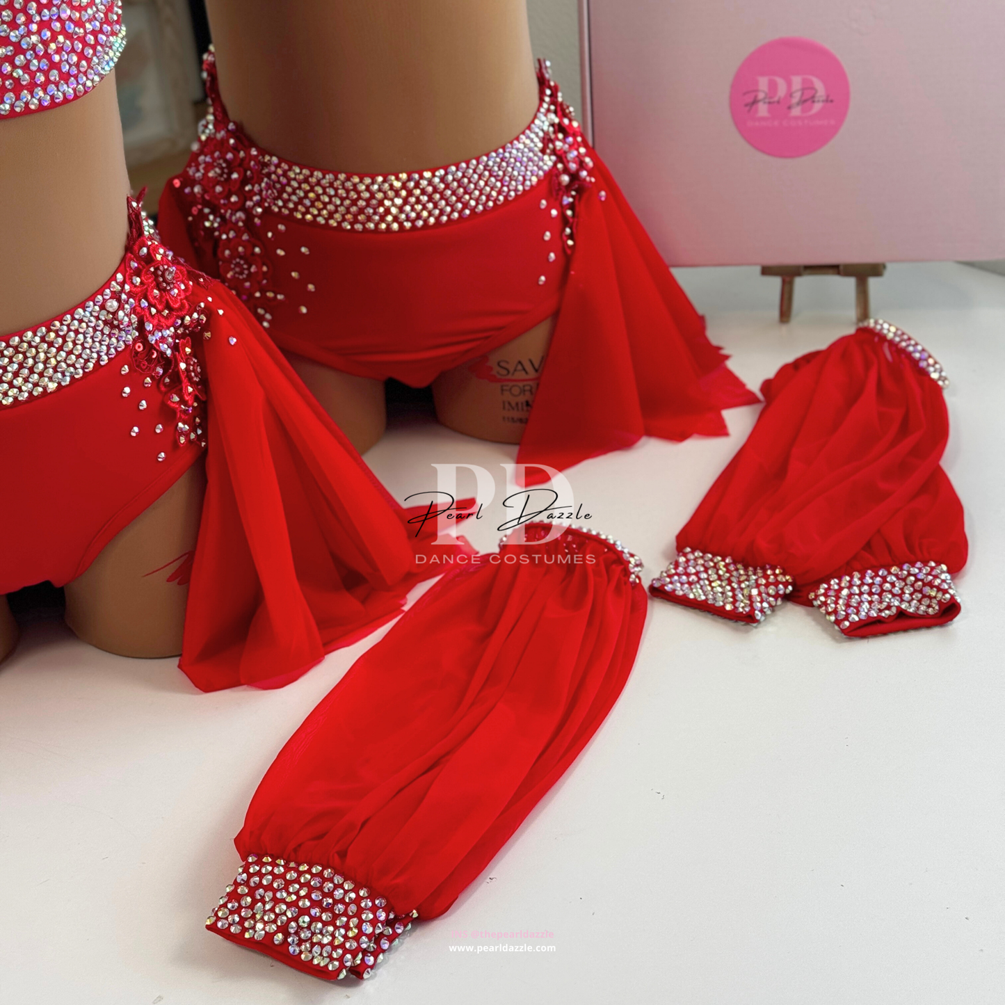 #2310 booking - 8.13 duet red color Lyrical Dance Costume