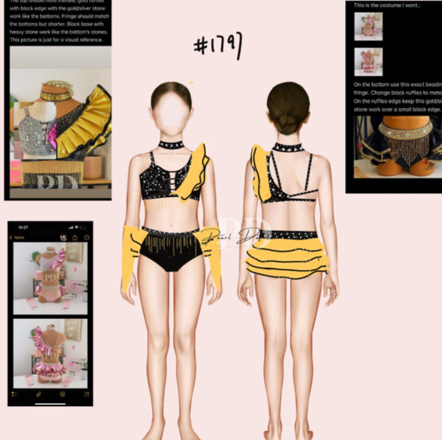 #1797 booking - 10.15 Delivery Black&Gold costume
