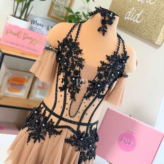 Ready to ship -CL(8-10Y)-Nude/ Black Lyrical / Contemporary Costume