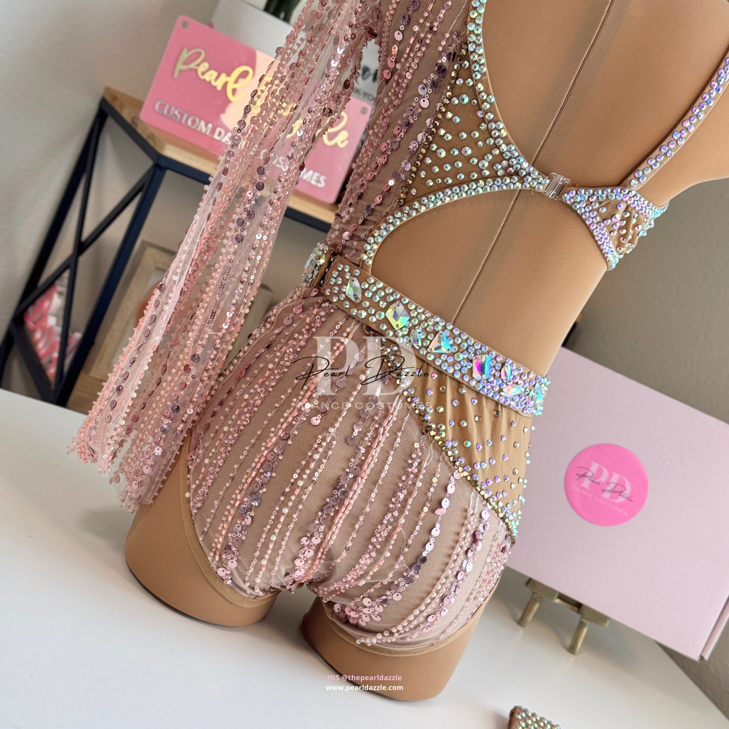 Ready to ship -CL(8-10Y)-Pink Glitter Luxurious Lyrical Jazz Dance