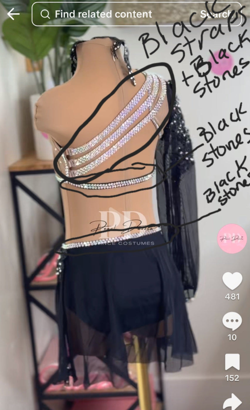 #2221 Booking – 9.10 Delivery Black Nude Costume
