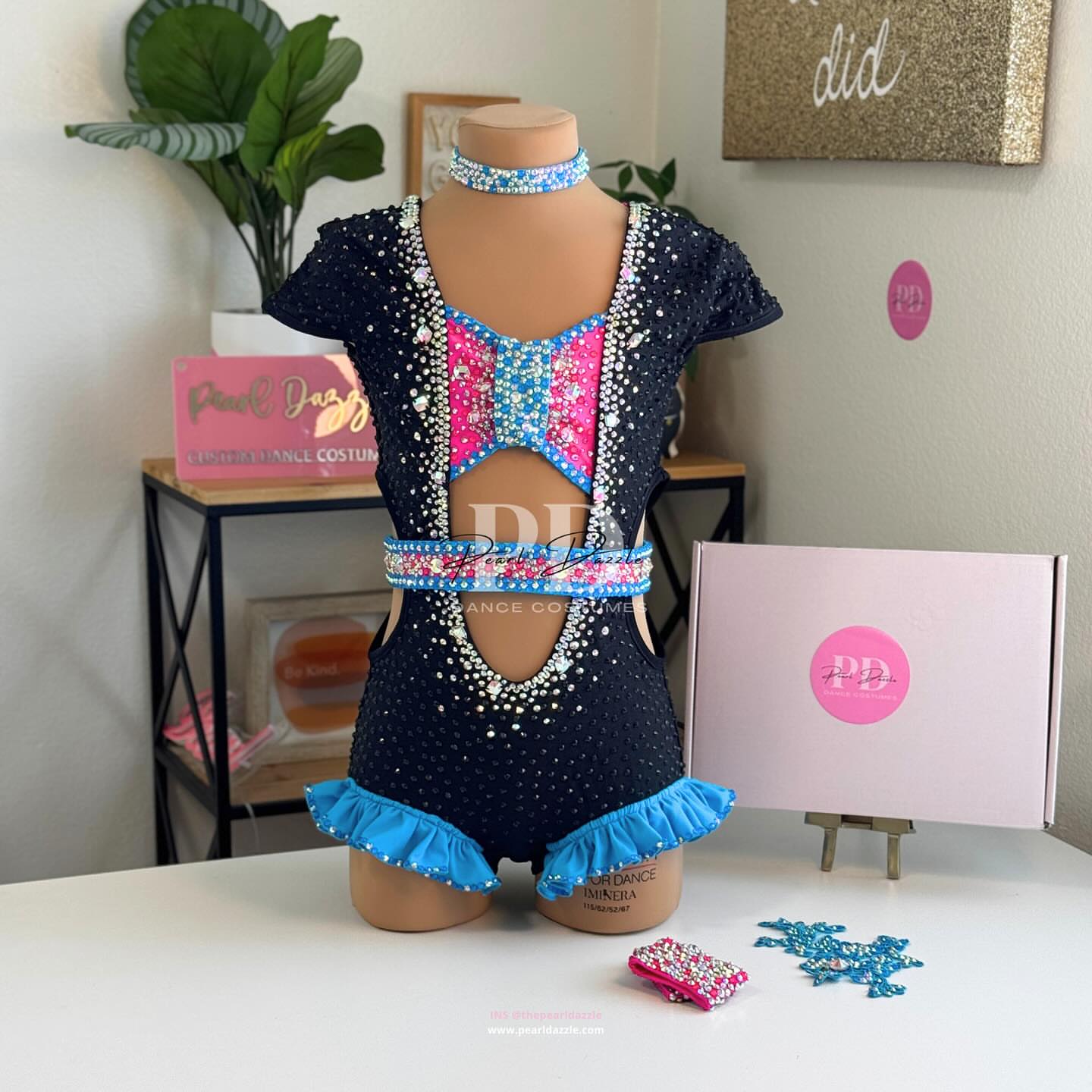 Made to Order - Midnight Sparkle Cutout Jazz Dance Competition Costume 1