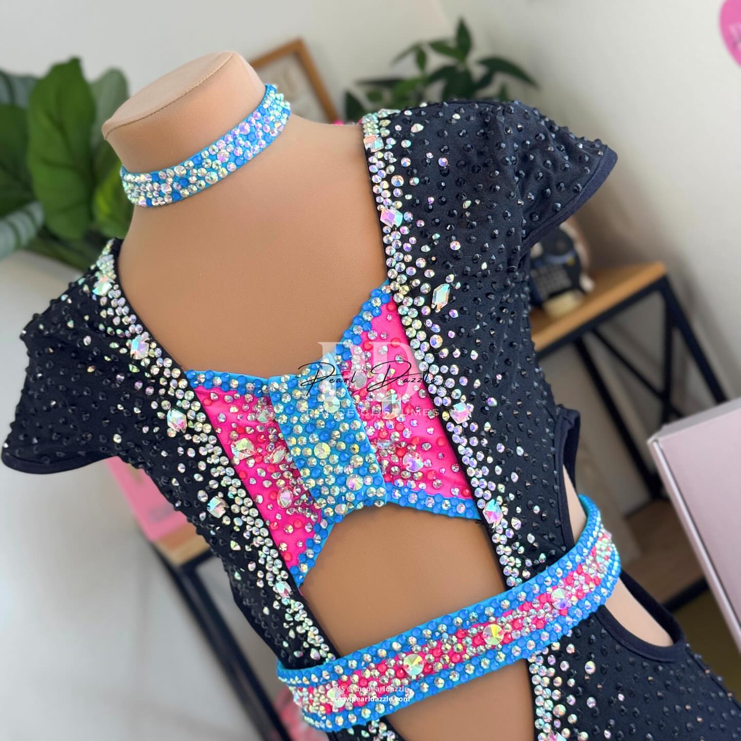 Made to Order - Midnight Sparkle Cutout Jazz Dance Competition Costume 2