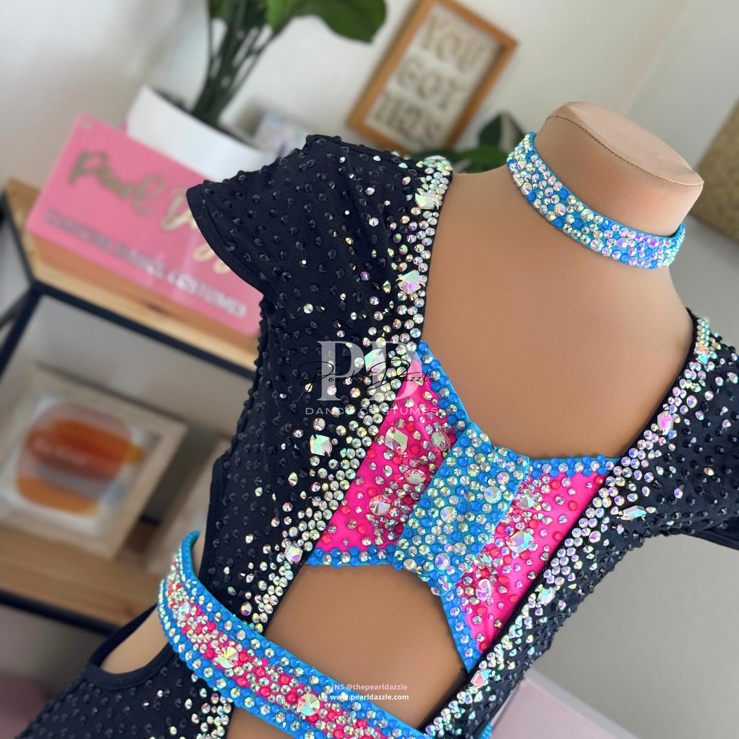 Made to Order - Midnight Sparkle Cutout Jazz Dance Competition Costume Pearl Dazzle 3
