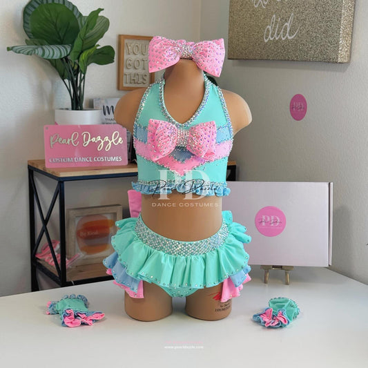 Pearl Dazzle Made to Order - Cotton Candy Dream Two-Piece Jazz Dance Costume