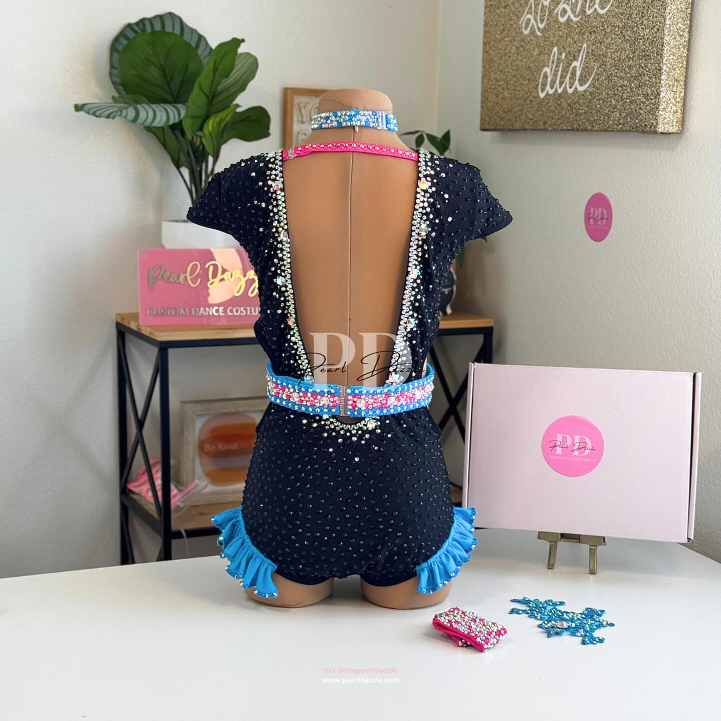 Pearl Dazzle Made to Order - Midnight Sparkle Cutout Jazz Dance Competition Costume 3