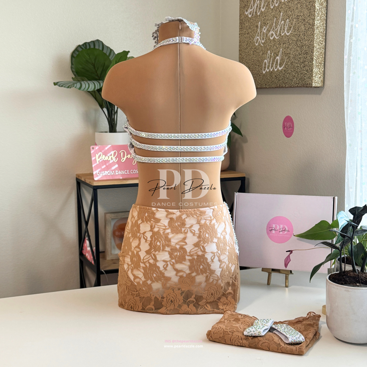 Ready to ship - AXXS（14-16Y)- Diamond Lace Top Lyrical/Open/Contemporary Dance Costume