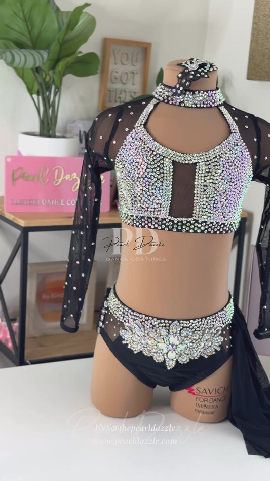 Ready to ship -CM（6-8Y）-Black Diamond Lyrical/Contemporary Dance Costume